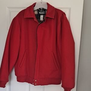 Vintage Woolrich Men's Classic Red Bomber Jacket